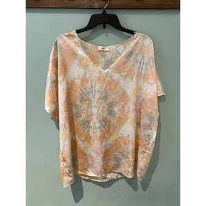 Entro Satin Tie Dye Top